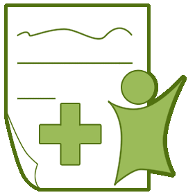 An illustration of a sheet-of-paper with a depiction of "plus one person". This is the Membership Commitee icon.