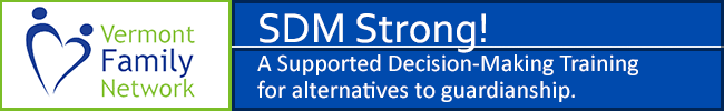 An advert for VFN's SDM Strong, alternatives to guardianship.