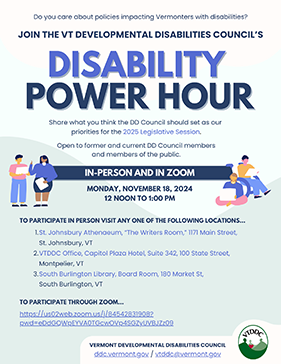 A thumbnail to the Disability Power Hour flyer.